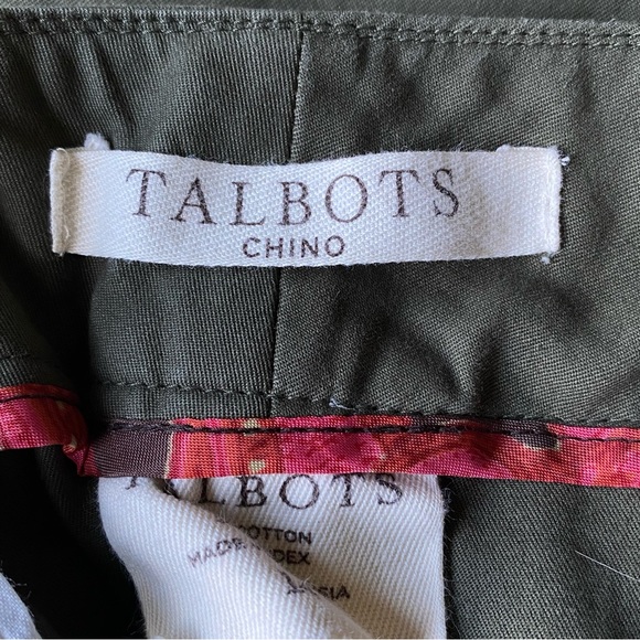 Talbots Olive Green Chino Pants Size 14 - Picture 5 of 6